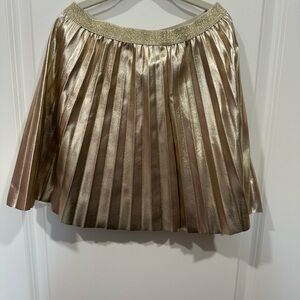 Crewcuts Metallic Gold Skater Skirt